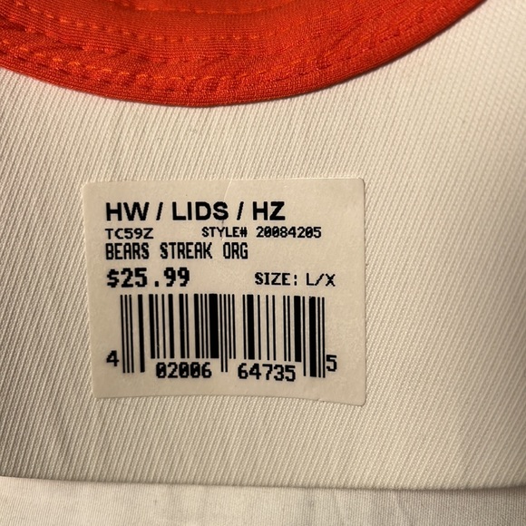 Bears Streak Orange and White Hat - Picture 6 of 6